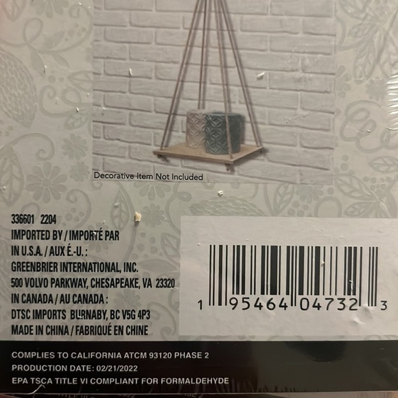 NWT 2 Wood Decorative Hanging Wall Shelves with Rope - Picture 4 of 4